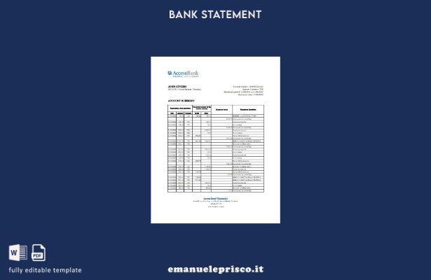 stile verificato Tanzania Accedi al modello Excel di estratto conto bancario